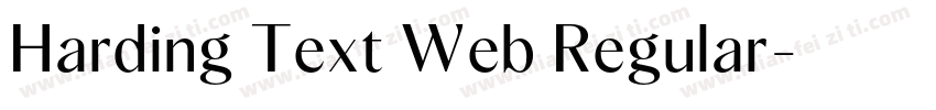 Harding Text Web Regular字体转换